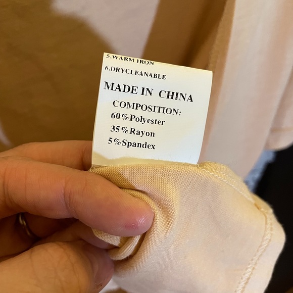 Peach size XL tie front blouse - Picture 2 of 4